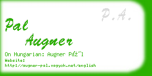 pal augner business card